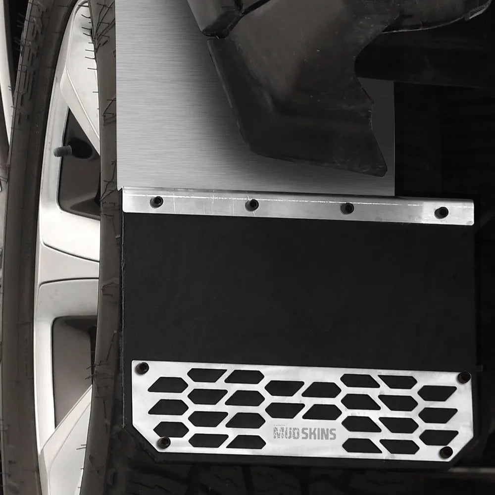 Putco Solid Polished Stainless Steel Mud Skins - Rear Pair |78303| - Fits Dodge Ram Truck 1500 2019-2027