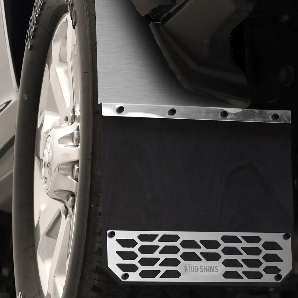 Putco Solid Polished Stainless Steel Mud Skins - Rear Pair |78303| - Fits Dodge Ram Truck 1500 2019-2027
