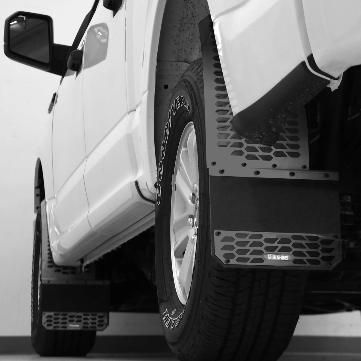 Putco Black HEX Mud Skins - Rear Pair |78255| - Fits Ford F350 / F450 2011-2016 Dually