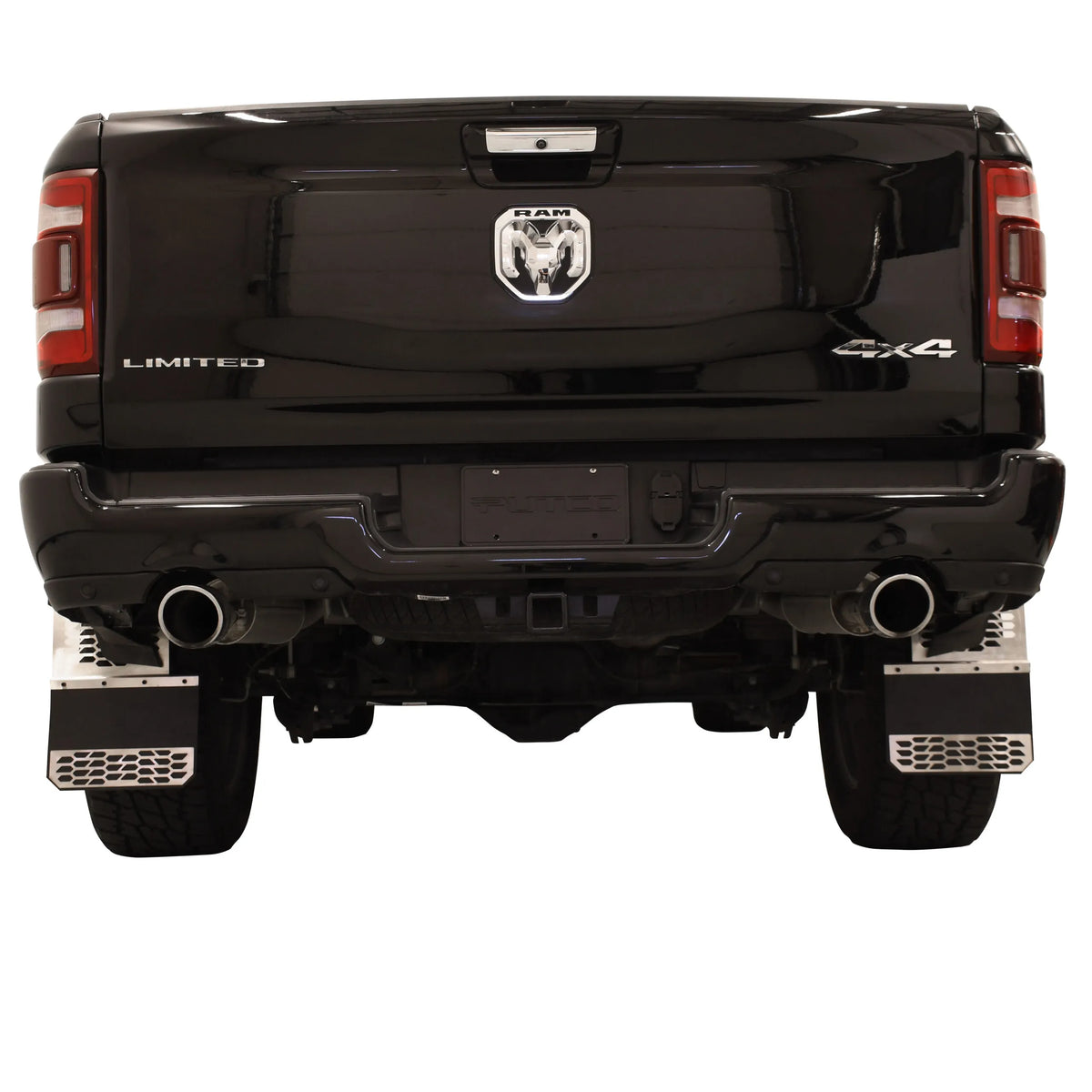 Putco Polished Stainless Steel HEX Steel Mud Skins - Rear Pair |78045| - Fits Dodge Ram 3500 2019-2027 Dually