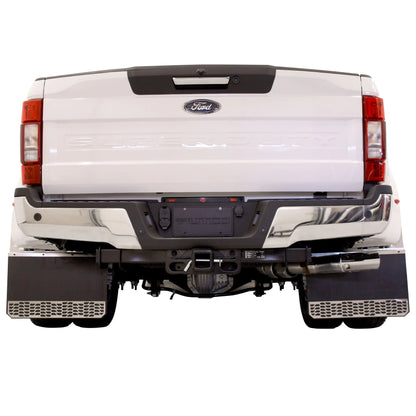 Putco Polished Stainless Steel HEX Steel Mud Skins - Rear Pair |78055| - Fits Ford F350 / F450 2011-2016 Dually