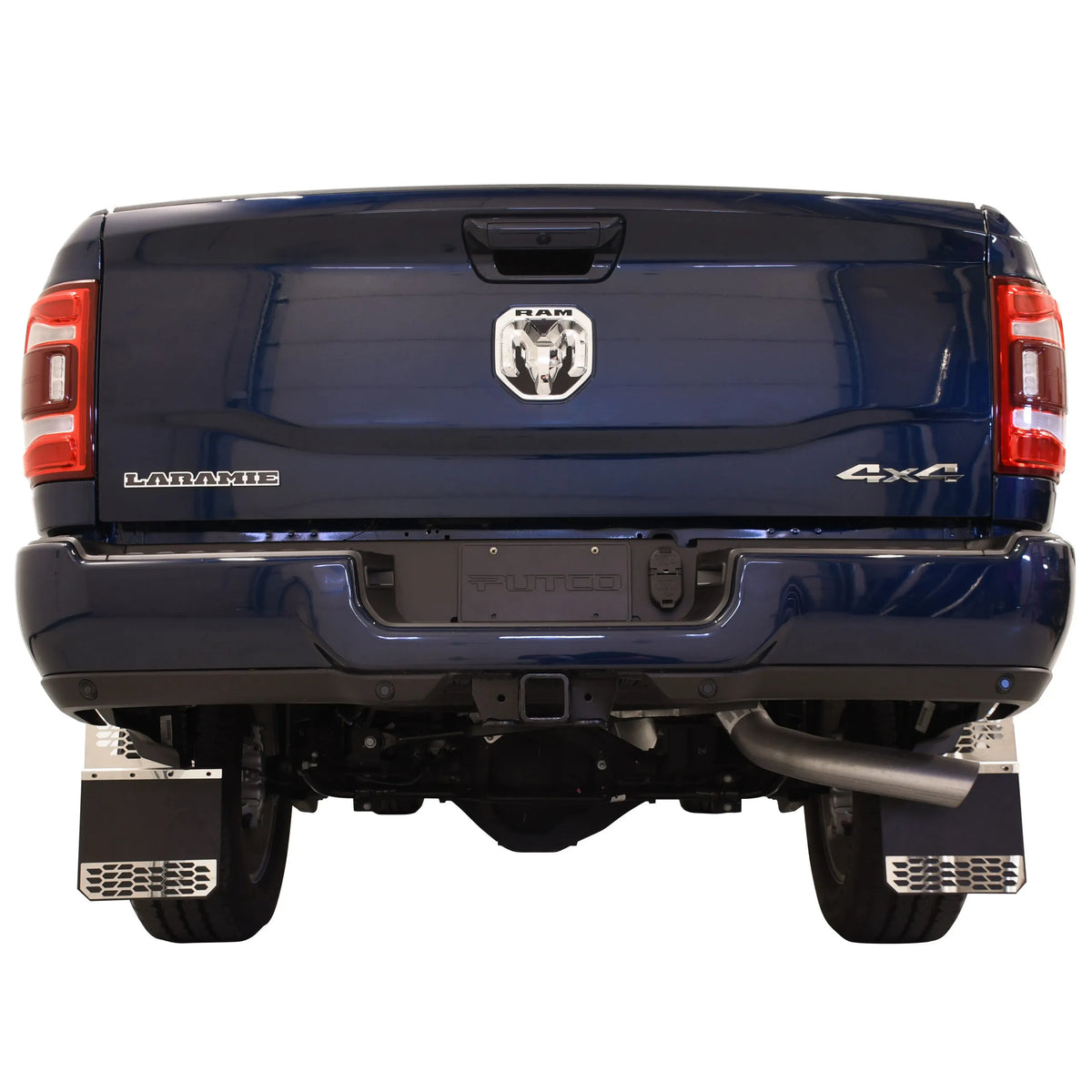 Putco Polished Stainless Steel HEX Steel Mud Skins - Rear Pair |78045| - Fits Dodge Ram 3500 2019-2027 Dually