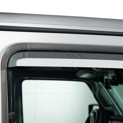 Putco Element Chrome Window Deflectors |480027| - Fits Ford F150 21-27 / Ford F250 F350 F450 F550 24-27 SuperCab - Set of 4 - in Channel Install