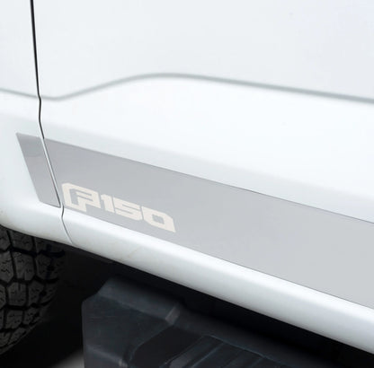 Putco Stainless Steel F-150 Logo Rocker Panels Kit |9751472FD| - Fits Ford F150 2021-2027 SuperCab 8' Bed