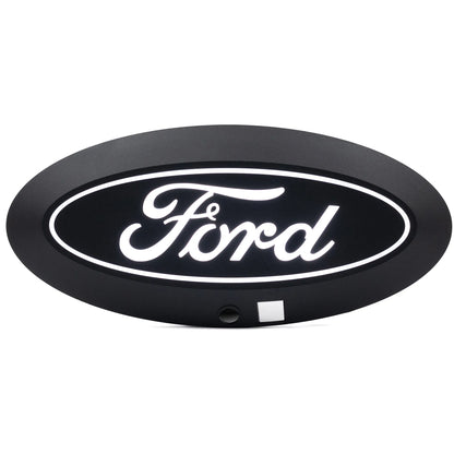 Putco Luminix White Oval LED Emblem |92803| - Fits Ford F250, F350, F450, F550 2023-2027 with Camera and Spray Washer