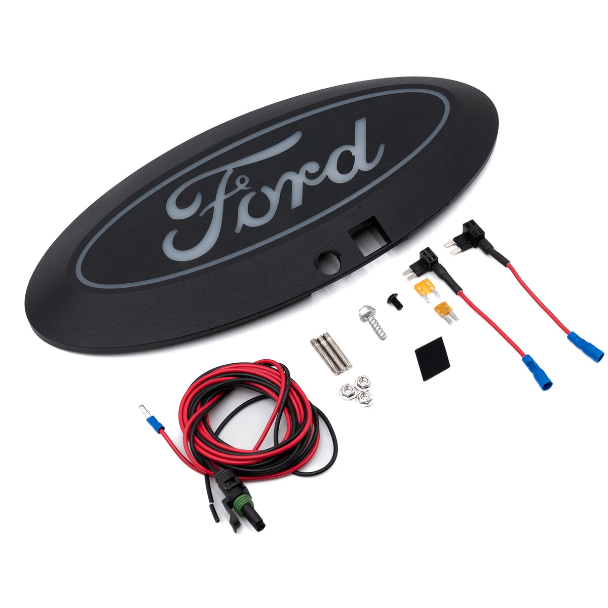 Putco Luminix White Oval LED Emblem |92803| - Fits Ford F250, F350, F450, F550 2023-2027 with Camera and Spray Washer