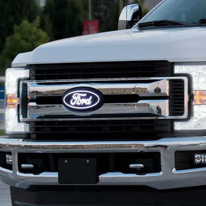 Putco Luminix White LED Oval Light Up Grille Emblem|92802| - Fits Ford F250, F350, F450, F550 20-22 w/ Camera