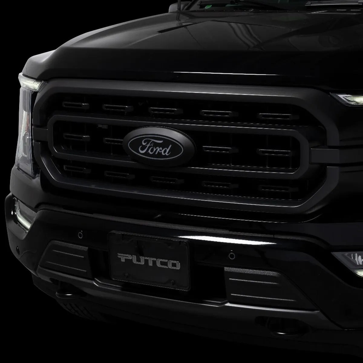 Putco Luminix White Oval LED Emblem |92607| - Fits Ford F150 2024-2027 with Camera and w/o Spray Washer