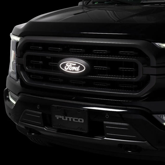 Putco Luminix Front White LED Emblem Without Direct Harness |92603| - Fits Ford F150 18-23 (Fuse Box Install) (18-20 w/Honeycomb or Chrome Bar Grille)