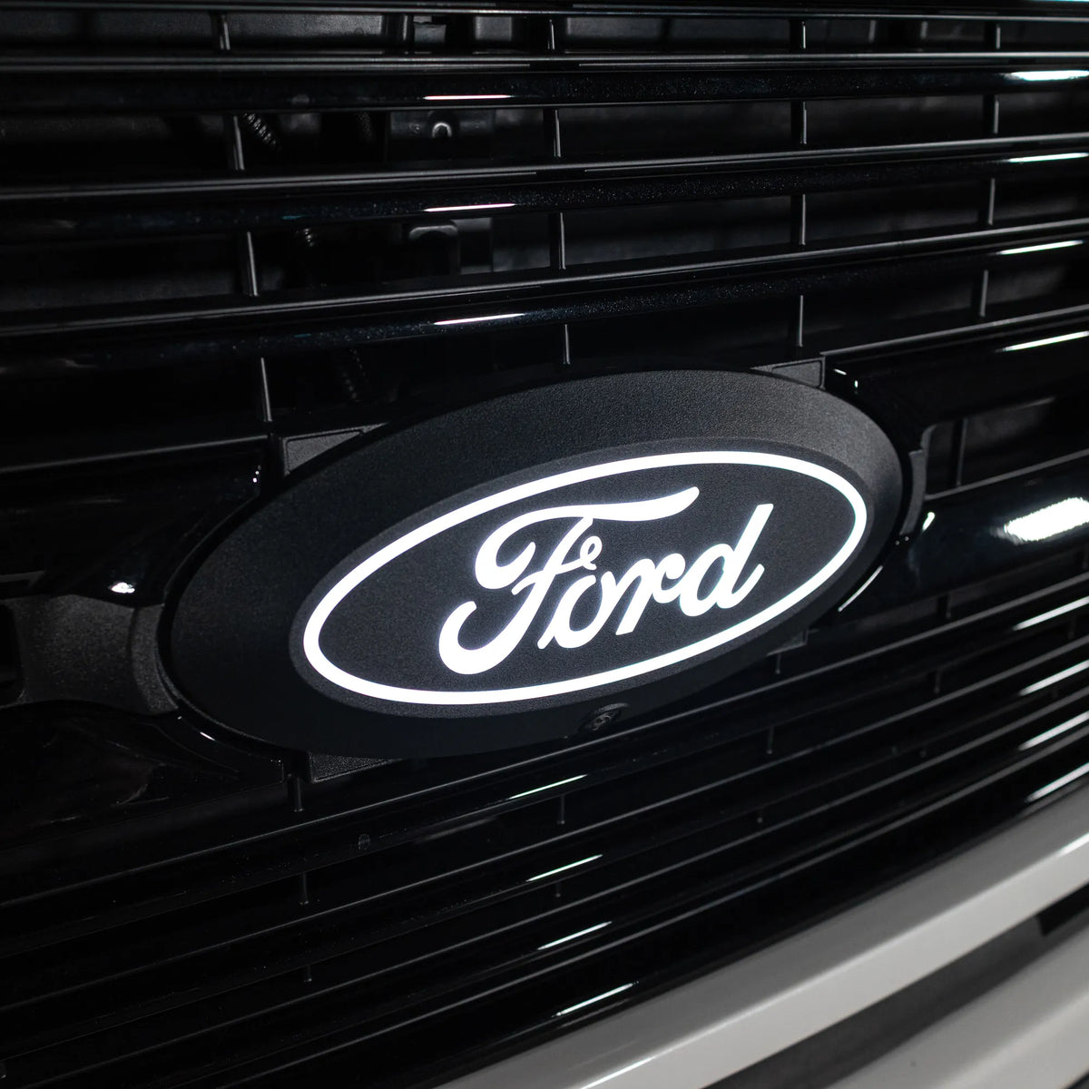 Putco Luminix White Oval LED Emblem |92607| - Fits Ford F150 2024-2027 with Camera and w/o Spray Washer