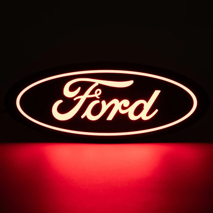 Putco Luminix LED Red Oval Tailgate LED Emblem |92604| - Fits Ford F150 / F250 / F350 / F450 2015-2027 (All models except Platinum or Limited)