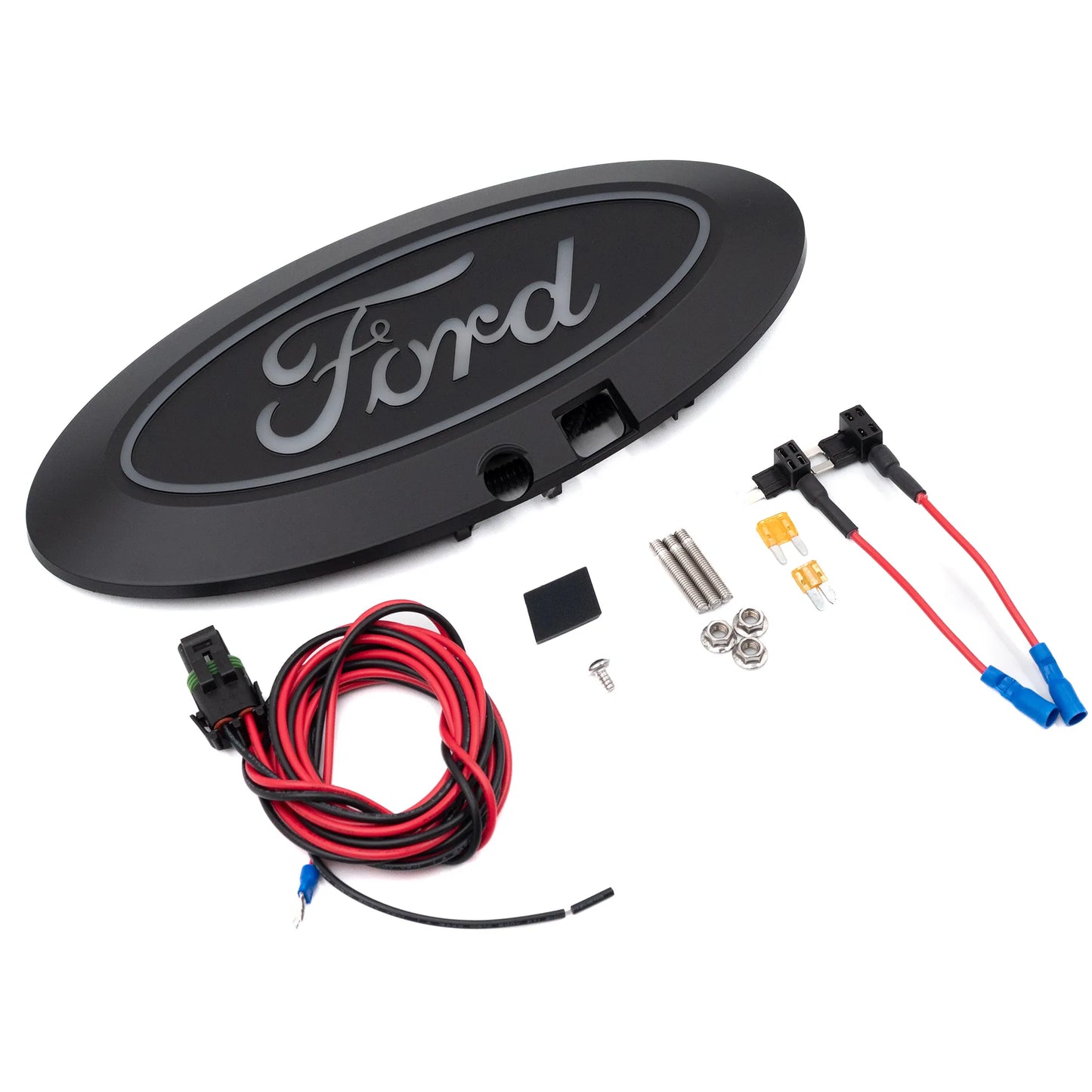Putco Luminix White Oval LED Emblem |92606| - Fits Ford F150 2023 w/Camera and w/o Spray Washer