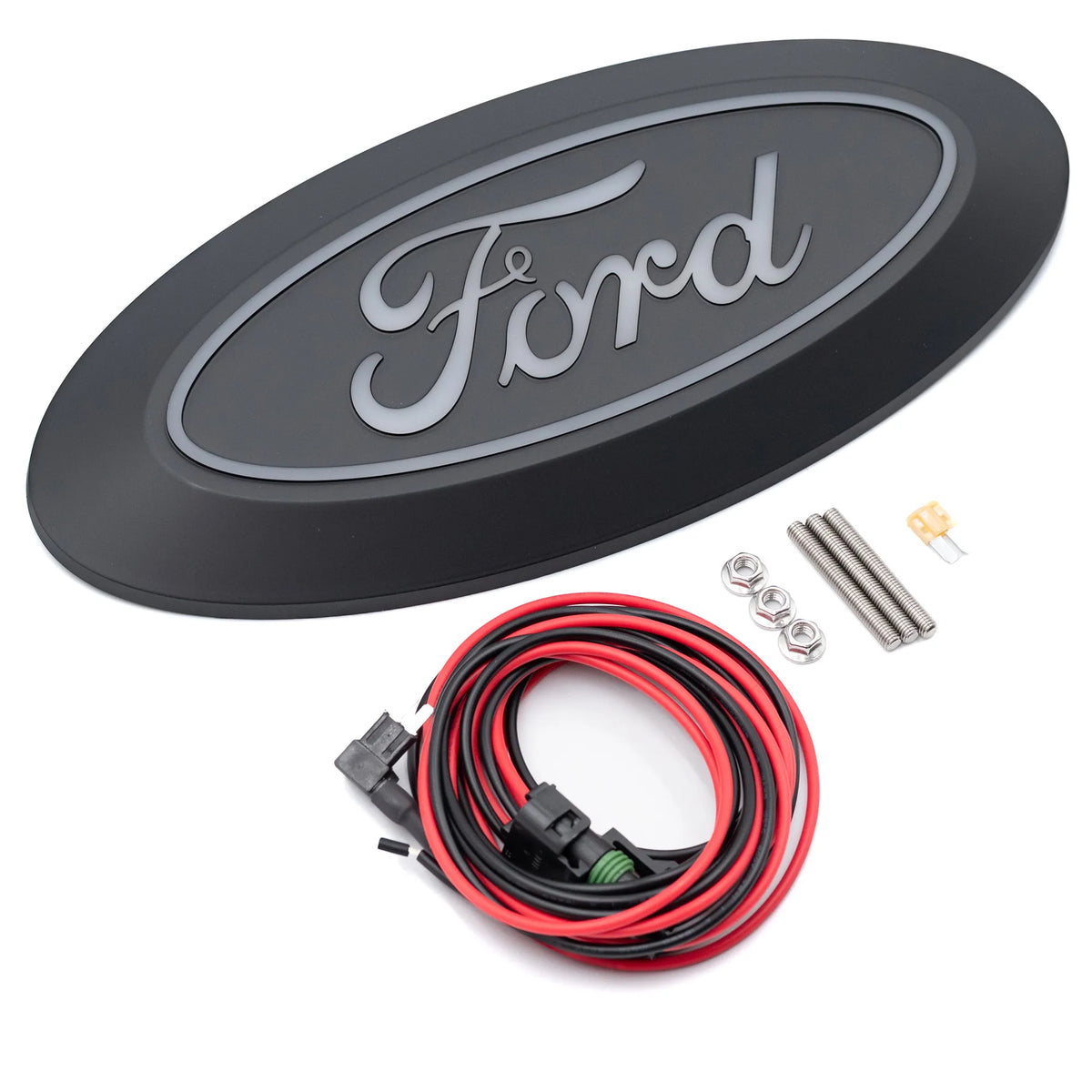 Putco Luminix Oval LED Grille Emblem |92608| - Fits Ford F150 2024-2027 w/o Front Camera, Includes Plug-N-Play Harness (Fuse Box Install)