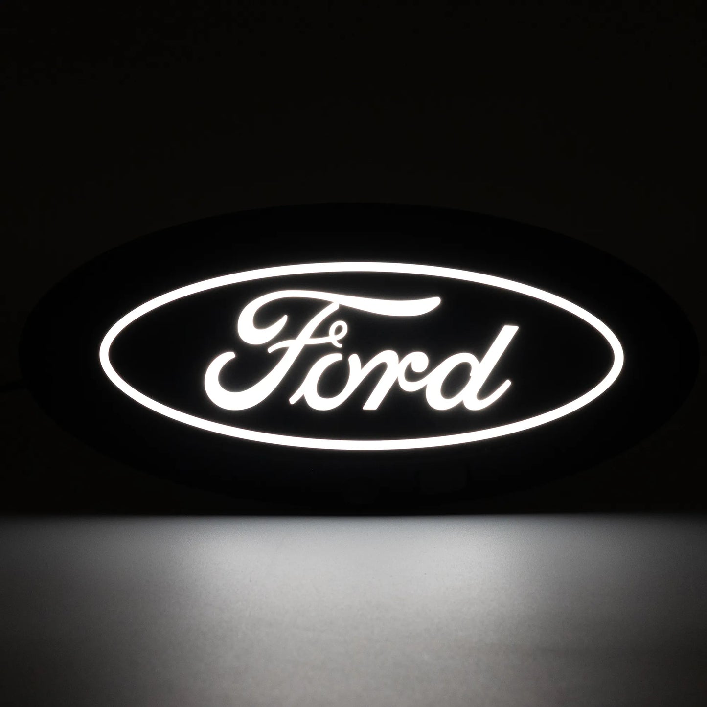 Putco Luminix White Oval LED Grille Emblem |92609| - Fits Ford F150 2024-2027 - Fits w/Front Camera, Includes Plug-N-Play Harness (Fuse Box Install)