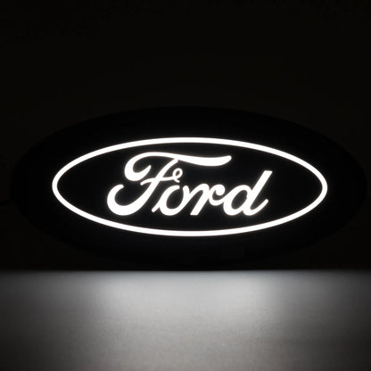 Putco Luminix White Oval LED Grille Emblem |92609| - Fits Ford F150 2024-2027 - Fits w/Front Camera, Includes Plug-N-Play Harness (Fuse Box Install)