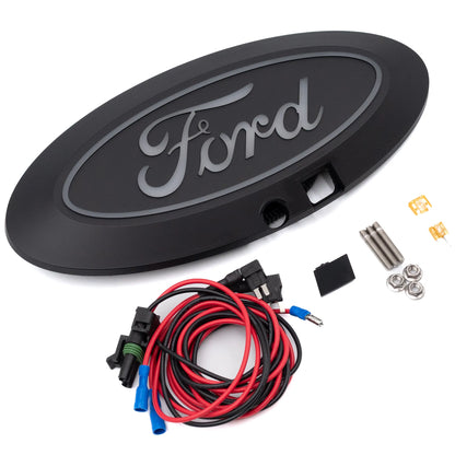 Putco Luminix White Oval LED Grille Emblem |92609| - Fits Ford F150 2024-2027 - Fits w/Front Camera, Includes Plug-N-Play Harness (Fuse Box Install)