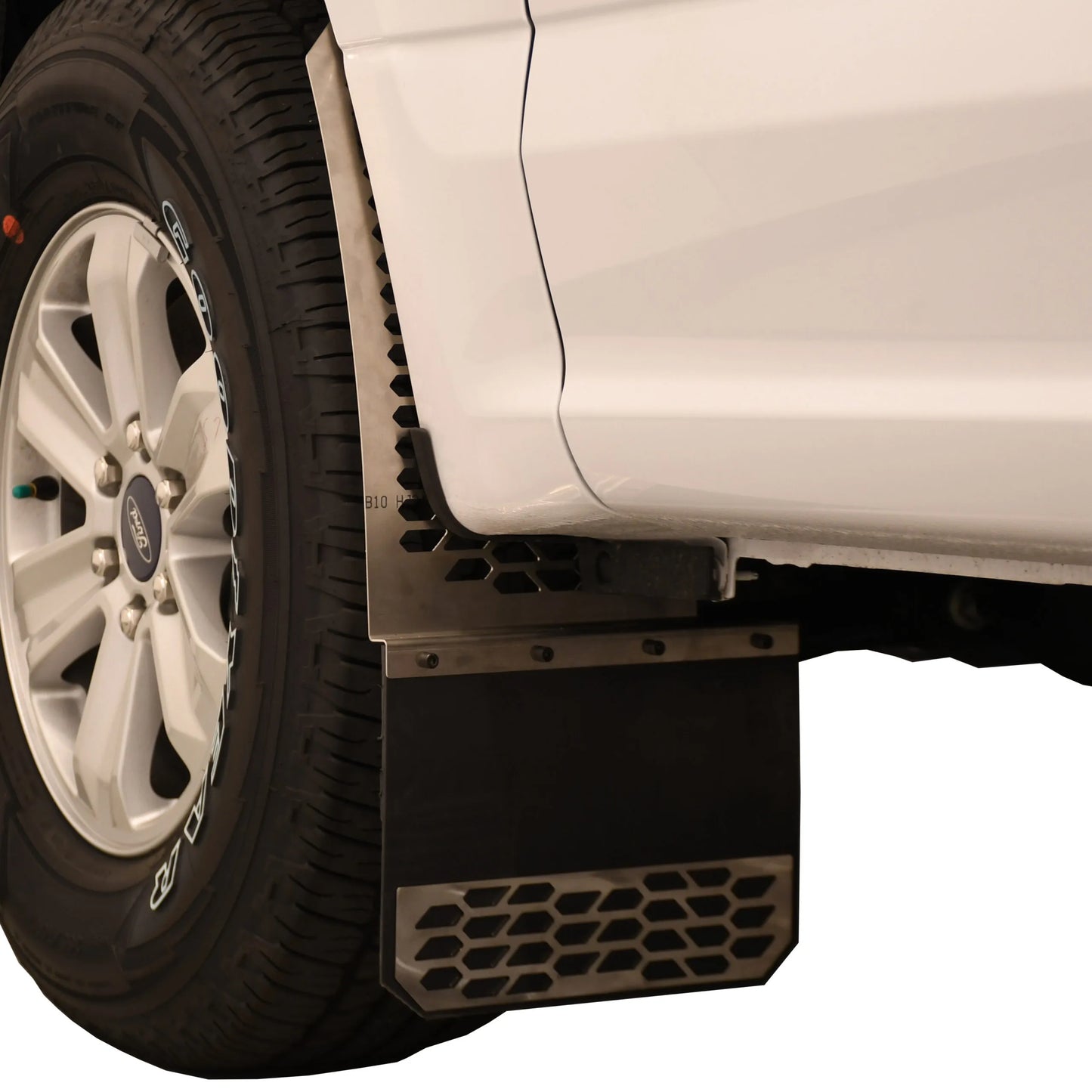 Putco Polished Stainless Steel HEX Steel Mud Skins - Rear Pair |78045| - Fits Dodge Ram 3500 2019-2027 Dually
