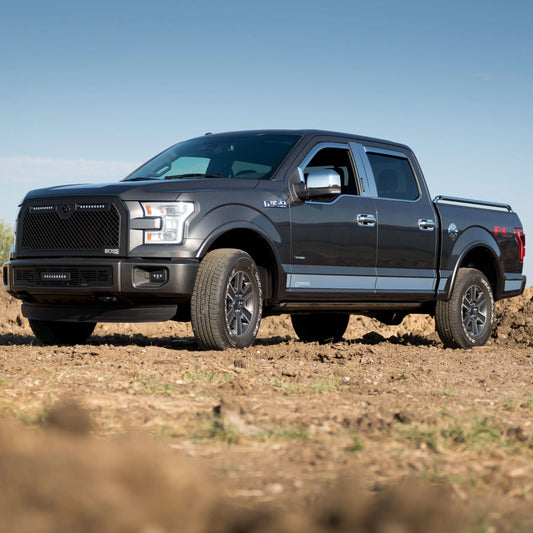 Putco Stainless Steel F-150 Logo Rocker Panels Kit |9751473FD| - Fits Ford F150 2021-2027 SuperCrew 5'7" Bed