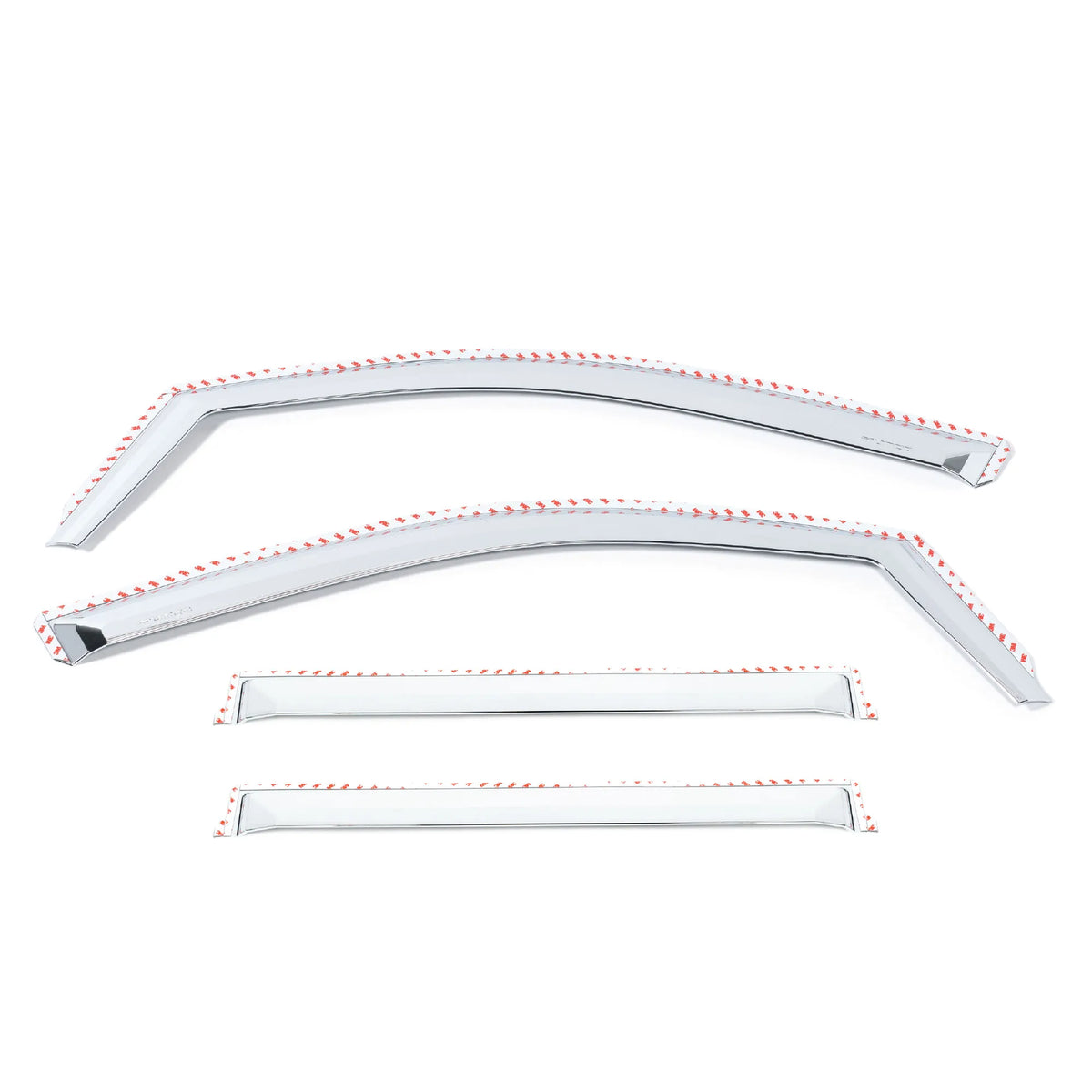 Putco Element Chrome Window Deflectors |480137| - Fits Dodge Ram Truck 2009-2027 Crew Cab/Mega Cab - Set of 4 - In Channel Install