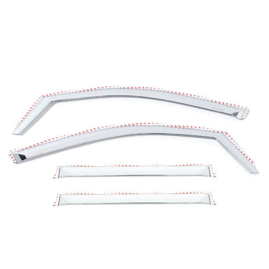 Putco Element Chrome Window Deflectors |480137| - Fits Dodge Ram Truck 2009-2027 Crew Cab/Mega Cab - Set of 4 - In Channel Install