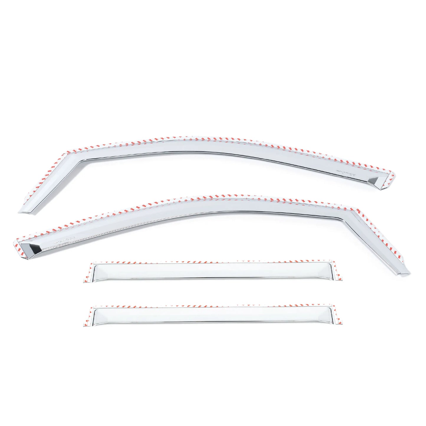 Putco Element Chrome Window Deflectors |480027| - Fits Ford F150 21-27 / Ford F250 F350 F450 F550 24-27 SuperCab - Set of 4 - in Channel Install