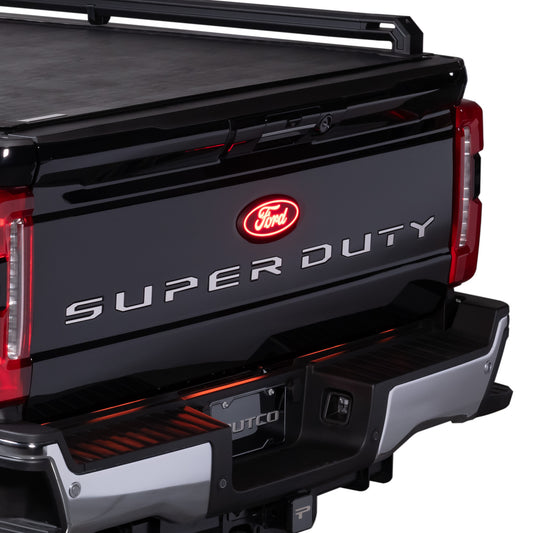 Putco Luminix LED Red Oval Tailgate LED Emblem |92604| - Fits Ford F150 / F250 / F350 / F450 2015-2027 (All models except Platinum or Limited)