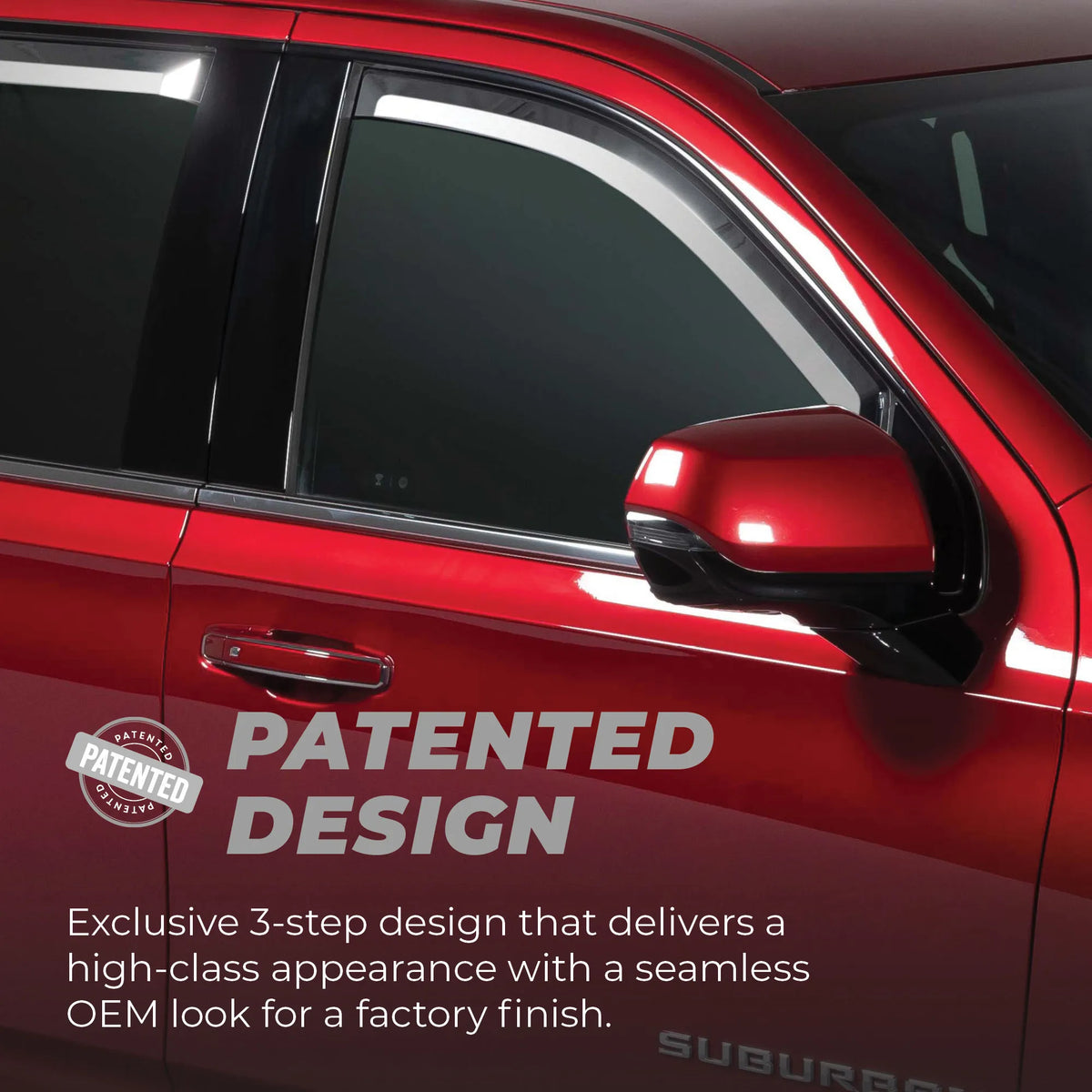 Putco Element Chrome Window Deflectors |480137| - Fits Dodge Ram Truck 2009-2027 Crew Cab/Mega Cab - Set of 4 - In Channel Install