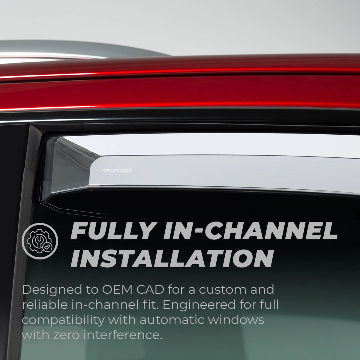 Putco Element Chrome Window Deflectors |480242| -  Fits Chevy Silverado/GMC Sierra 1500 19-26, 2500/3500 20-27 - Set of 4 - in Channel Install