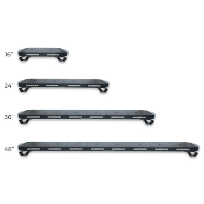Putco Tri-Hornet LED Stealth Rooftop Strobe Light Bar (Amber, White & Blue) - 36" Tri Color Strobe Light |950236|