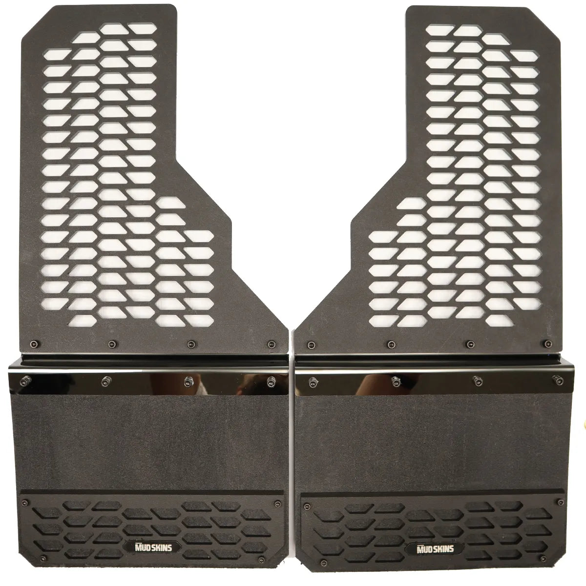 Putco Black HEX Mud Skins - Rear Pair |78255| - Fits Ford F350 / F450 2011-2016 Dually