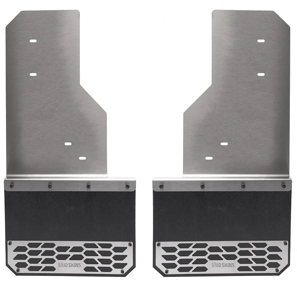 Putco Solid Polished Stainless Steel Mud Skins - Rear Pair |78303| - Fits Dodge Ram Truck 1500 2019-2027