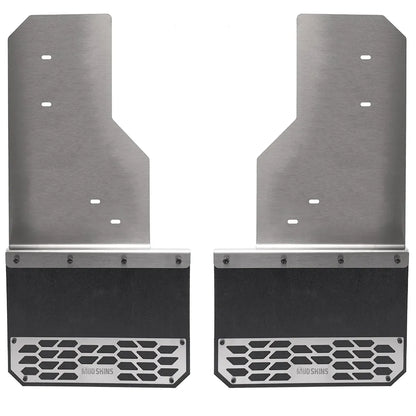 Putco Solid Polished Stainless Steel Mud Skins - Rear Pair |78303| - Fits Dodge Ram Truck 1500 2019-2027
