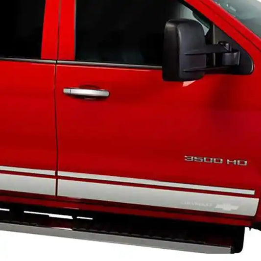 Putco Chevy Bow Tie Logo Stainless Steel Rocker Panel Kit |9751242GM-1| Fits Chevy Silverado 1500 2019-2026 Double Cab 6'6" Bed