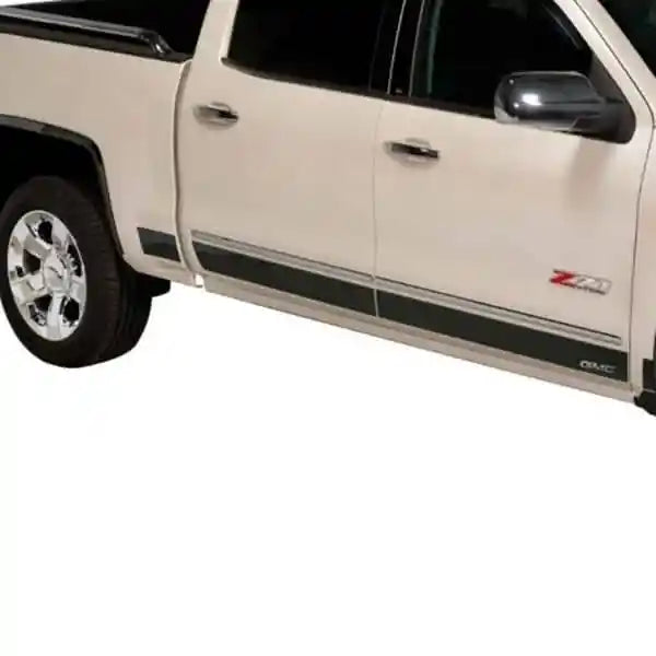 Putco GMC Logo Black Stainless Steel Rocker Panels Kit |9751243BPGM-2| Fits 2019-2026 GMC Sierra 1500 Crew Cab 5'8" Bed