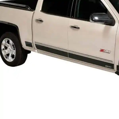 Putco GMC Logo Black Stainless Steel Rocker Panels Kit |9751243BPGM-2| Fits 2019-2026 GMC Sierra 1500 Crew Cab 5'8" Bed