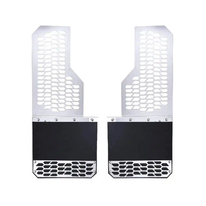 Putco Polished Stainless Steel HEX Steel Mud Skins - Rear Pair |78045| - Fits Dodge Ram 3500 2019-2027 Dually